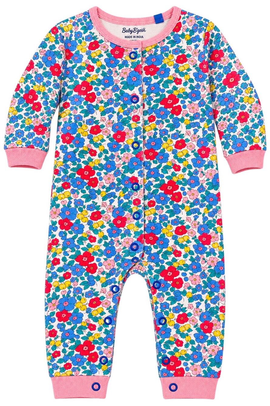 Baby Boden Floral One-Piece Snap Front Coverall